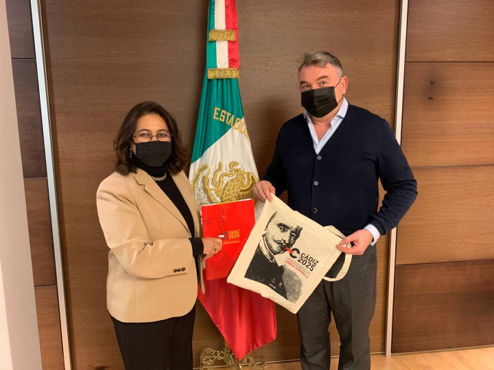 Reunión con la Embajada de México para promover la candidatura de Cádiz al Congreso de la Lengua